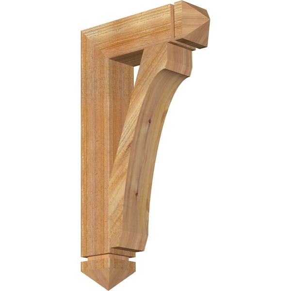 Ekena Millwork Legacy Arts & Crafts Rough Sawn Bracket, Western Red Cedar, 4"W x 16"D x 28"H BKT04X16X28LEC03RWR - main
